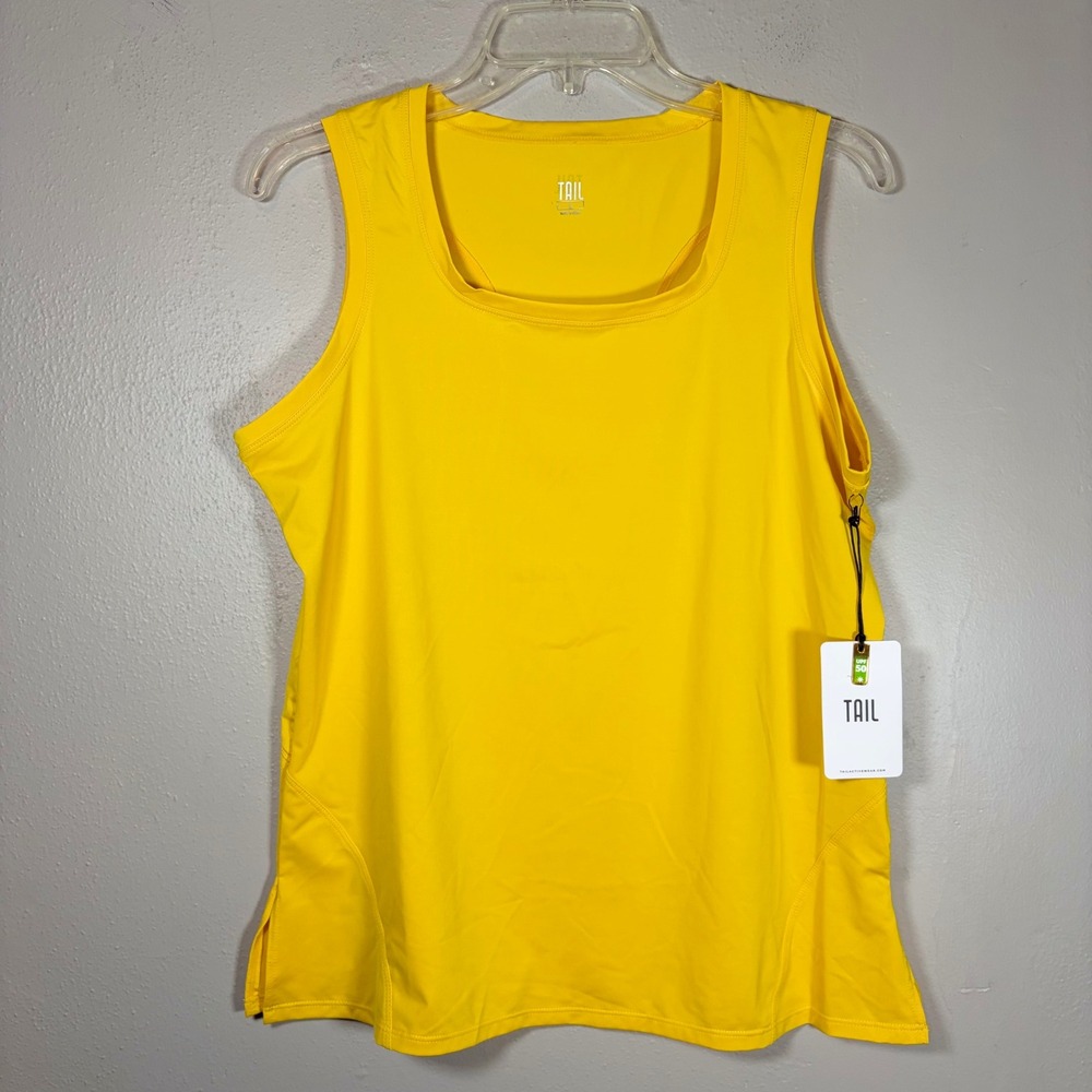 Tail Activewear Goldie‎ Tank Top Freesia Yellow UPF 50 Golf Tennis TE2807-3060 L